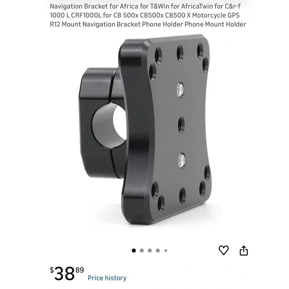 Motorcycle GPS Navigation Phone Mount Bracket 16mm Universal